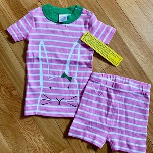Hanna Andersson NWT 2T Girls’ Bunny Short Johns Pajamas